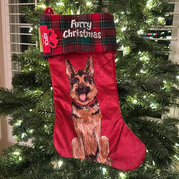ASPCA Dog Aspca Christmasgerman Shepherd Dog Holiday Stocking Nwt
